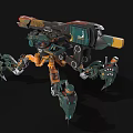 Intelligent Combat Machine With Multiple Mechanical Legs Armored Body And Weapon System