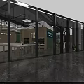 Modern Core Spaces Building With Glass Facade White Curved Roof Indoor Seating And Green Plants