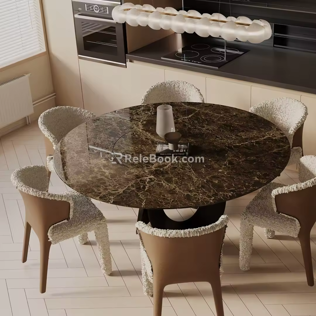 Modern dining table 3d model