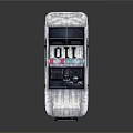 Pixel Art Car With Blocky Design Colorful Roof White Body And Black Wheels