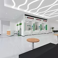 Modern Administrative Service Hall with Service Windows Self Service Terminals Bright Lighting and Clean Interior