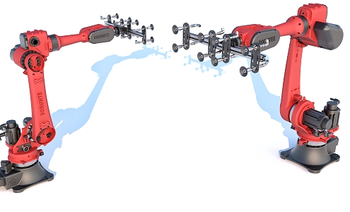 assembly line mechanical arm factory mechanical arm industrial equipment 3d model