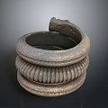 Vintage Textured Metal Bracelet With Antique Design For Fashion Accessories