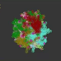 Decorative Green Round Plant With Lush Leaves And Bright Red Flowers