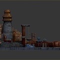 Blacksmith Blacksmith's Shop Forging Blacksmith's Shop Forging Cartoon Blacksmith 3d model