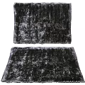 Soft Plush Square Rugs In Dark Gray For Modern Living Room Decor