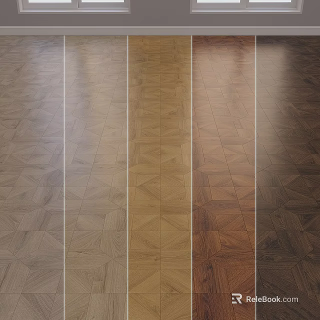 Interior Wooden Flooring With Various Styles Color Variations And Pattern Designs 3d model