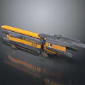 Modern Yellow And Black Streamlined Train Design With Futuristic Exterior Features