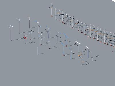 Outdoor solar wind street light model