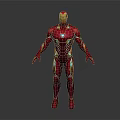 Iron Man Game and Movie Character with Red and Gold Armor