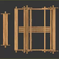 Traditional Handcrafted Wooden Loom with Frame Structure for Weaving Textile Crafts