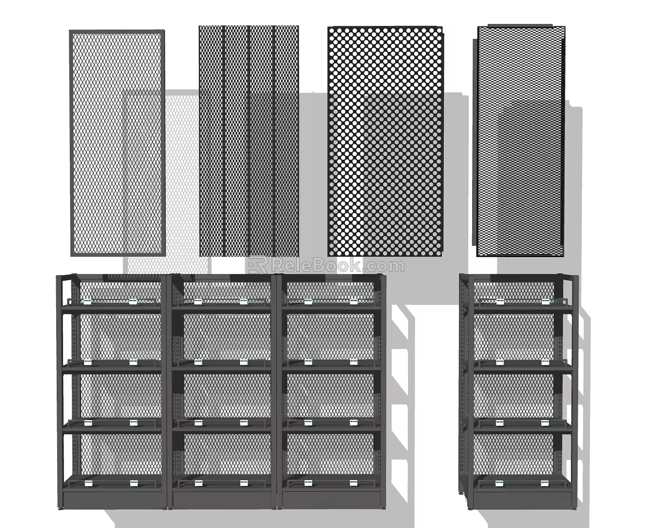 Metal iron mesh combination grid combination 3d model