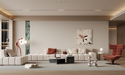 modern living room home living room 3d model