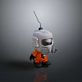 Robot Robot Assistant Small Robot Robot Butler Robot Butler Figure Game Figure 3d model