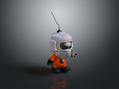 Robot Assistant Small Robot Butler Robot Butler Figure Game Figure 3d model