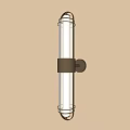 Modern Wall Sconce With Metal Frame And Glass Shade For Interior Lighting