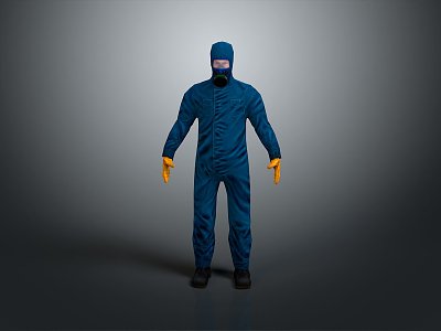 Protective Clothing Biochemical Clothing Protective Clothing Tooling Male Tooling Work Clothing Repairman Clothing Repair Clothing 3d model