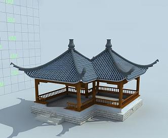 Ancient Pavilion of Chinese-style Ancient Architecture 3d model