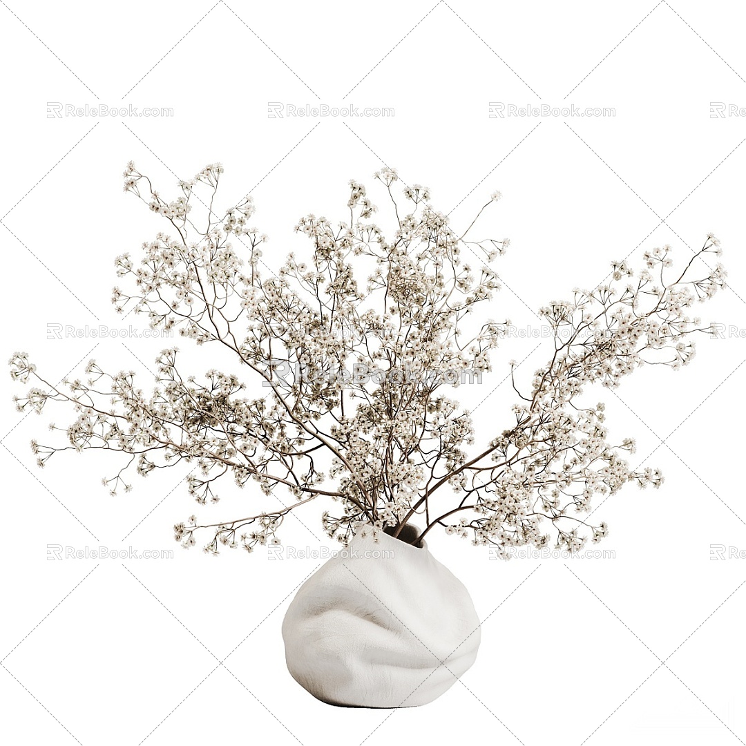 Modern floral ornaments 3d model