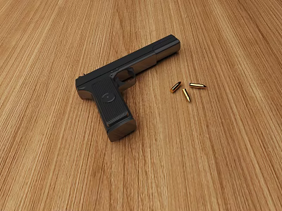 The modern pistol. 3d model