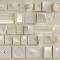 Modern gypsum wall lamp embedded gypsum lamp 3d model