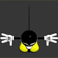 Mickey Mouse Doll With Black Ears White Face Red Shorts And Yellow Shoes