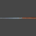 Detailed View of Classic Shotgun With Silver Metal Barrel and Wooden Stock
