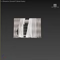 Gray and White Modern Linen Curtains with Sheer Panels and Natural Light Through Large Window
