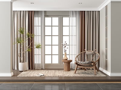 Modern Curtains 3d model