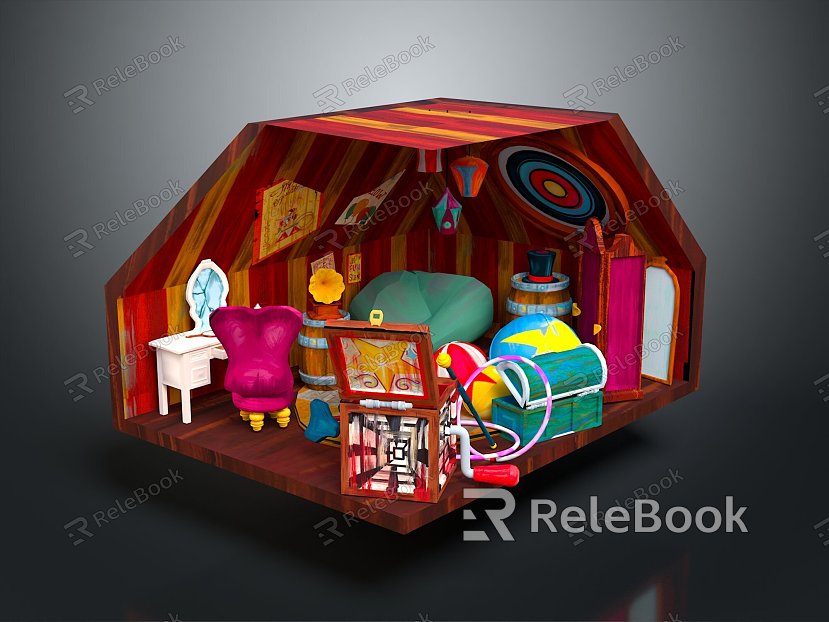 Cartoon Bedroom Cartoon Room Game Bedroom Children Bedroom Bedroom Creative Bedroom Animation Bedroom model