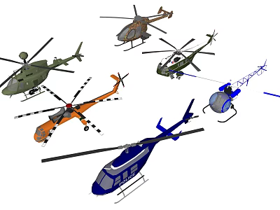 helicopter 3d model