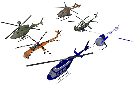 helicopter 3d model