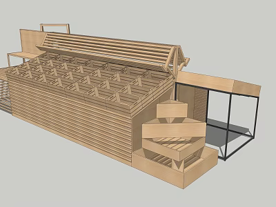 modern shelf 3d model