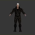 Human Character In Creature Inspired Armor With Detailed Biological Design Features