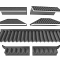 New Chinese Eaves Tile Eaves Combination 3d model