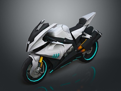 Motorcycle two-wheeled motorcycle off-road motorcycle road race motorcycle motor vehicle transport 3d model