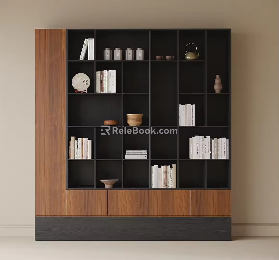 Modern bookcase 3d model