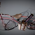 Vintage Bicycle Design With Antique Engine And Retro Mechanical Details