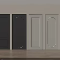 Stylish Hinged Doors In Black And Light Gray With Different Panel Designs For Home Interior