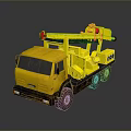 Yellow Heavy Duty Multi Wheel Utility Vehicle with Mechanical Arm for Construction Work