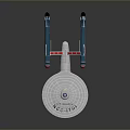 Detailed U.S.S. Enterprise Model With Disc Shaped Structure Blue Engines And Red Lights