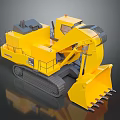 Yellow Heavy Duty Crawler Excavator with Mechanical Arm Large Bucket and Tracks