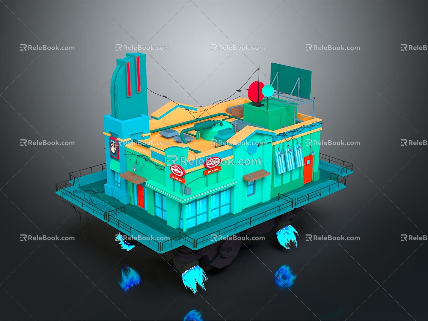 Department Store Grocery Shop Flying Store Daily Store 3d model