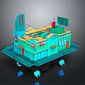 Department Store Grocery Shop Flying Store Daily Store 3d model