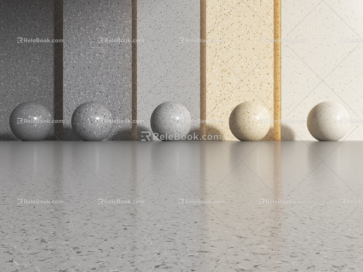 Ground Rubber Floor Terrazzo Ground Terrazzo Floor Tiles 3d model