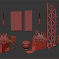 Modern Home Electronic Appliances Setup Featuring Speakers Flower Arrangements And Decor