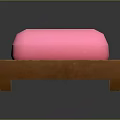 The picture mainly shows a pink soap on a wooden soap dish, with no dining chairs. It's impossible to generate a title with "dining chair" as the main subject based on the picture content. Please confirm the picture information or task requirements.