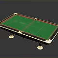Modern Billiard Table for Home Use with Green Felt Surface Black Frame and White Legs
