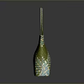 Stylish Woven Green Handbag With Blue White Checkered Pattern And Handle