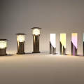 Various Styles Outdoor Lights Featuring Traditional Lanterns And Modern Colorful Columns